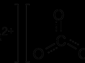 English: Chemical structure of calcium carbonate