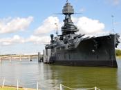 English: LA PORTE, Texas (Aug. 21, 2010) The museum battleship USS Texas is being restored to her 1945 condition. The former USS Texas (BB 35) was commissioned March 12, 1914 and decommissioned April 21, 1948. The battleship saw action in World War I and 