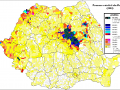 The distribution of the Roman-catholics in Romania (census 2002)