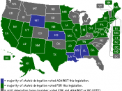 English: Map detailing the Emergency Economic Stabilization Act of 2008 second House vote.