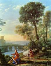 Landscape with Apollo Guarding the Herds of Admetus and Mercury stealing them (1645)
