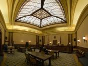 The interior of the Supreme Court of the State of Oregon.