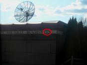 English: A grammatical error (no apostrophe) in a building near the border of Canada