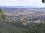 Nundle valley from the Hanging Rock lookout