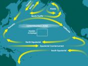 English: Map of the North Pacific Subtropical Convergence Zone (STCZ) within the North Pacific Gyre. Also the location of the Great Pacific Garbage Patch.