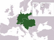 The Austro-Hungarian Empire, German Empire and Switzerland prior to World War One, based on Image:Location Austria Hungary 1914.png