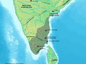 filedesc Map showing the extent of the Chola empire during Kulothunga Chola I. Modified by myself using Adobe Photoshop
