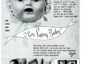 English: Ad for I Love Lucy baby doll.