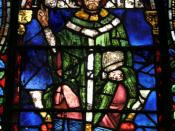 Canterbury Cathedral, panel from window, detail St Thomas a Becket