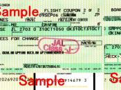 English: Airline Ticket of Northwest Airlines