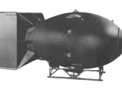 A mockup of the Fat Man nuclear device
