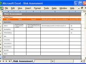 Business Continuity Plan, Risk Assessment Template