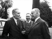 English: Photograph of Charles Norrie, Ben Chifley and Thomas Playford IV, taken in 1946.