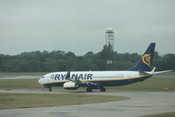 English: Ryanair (EI-DWF) Boeing 737-800 aircraft, London Stansted Airport, Essex, England, July 2010