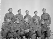 Chinese-Canadian soldiers from Vancouver, British Columbia, Canada, who served with the South East Asia Command (SEAC), awaiting repatriation to Canada, No.1 Repatriation Depot (Canadian Army Miscellaneous Units), Tweedsmuir Camp, Thursley, England, 27 No