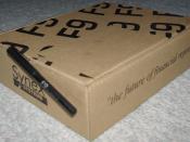 F9 software box with promotional pen