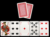 Deutsch: Poker - Karten beim Texas Hold'em