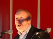 Trade Union official Mick O'Reilly on stage at May Day Rally 2013