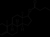 English: Chemical structure of testosterone cypionate (Depo-Testosterone)