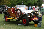 The car from the movie Chitty Chitty Bang Bang at the Cowes Rotary St. George's day event in Northwood Park.