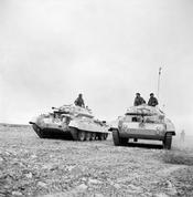 IWM caption : THE BRITISH ARMY IN NORTH AFRICA 1941. Crusader tanks moving to forward positions in the Western Desert.
