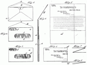 Technical drawing of a windowed envelope, United States Patent 701839, by Americus F. Callahan