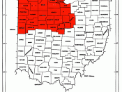 Map of Ohio showing Northwest Ohio using Image:Ohio Counties.gif