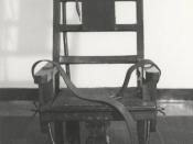 An early electric chair. Richeson was executed in an electric chair on May 21, 1912.