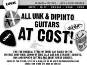 At Cost! Unk & DiPinto Guitars @ Redbone Guitar