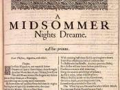 William Shakespeare, A Midsummer Night's Dream (First Folio)