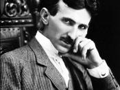 English: The photograph image of Nikola Tesla (1856-1943) at age 40. Polski: Nikola Tesla (1856-1943), serbski inżynier i wynalazca, na zdjęciu w wieku lat 40 Русский: Фотография 40-летнего физика-изобретателя Никола Тесла (1856-1943). Українська: Фотогра