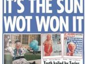 Front-page of The Sun from Saturday 11 April 1992.