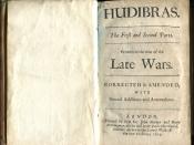 English: First Collected edition of Hudibras by Samuel Butler, 1674-1678