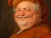 Smiling can imply a sense of humour and a state of amusement, as in this painting of Falstaff by Eduard von Grützner.