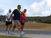 The “weigh” he was Camp America commandant loses more than 50 pounds with help from friends Army Sgt. 1st Class Danny Carreras, Sgt. 1st Class Guillermo Santiago and Master Sgt. Orlando Negron of Headquarters and Headquarters Company of 525th Military Pol