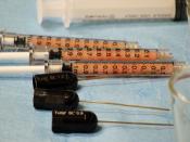 English: Syringes used in Facial Fat Transfer Cosmetic Surgery Procedure performed by Dr. Amir Karam