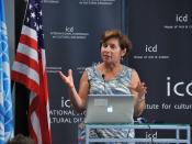 English: Cynthia P. Schneider during the ICD International Symposium on Cultural Diplomacy