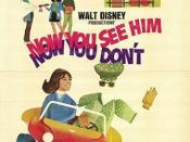 Film poster for Now You See Him, Now You Don't - Copyright 1972, Walt Disney Films.
