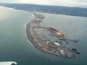 English: Aerial view of Homer Spit and Homer Harbor, Homer Alaska, USA.