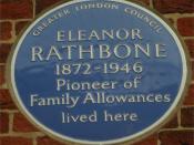 English: Blue plaque on Eleanor Rathbone's house in Tufton Street, Westminster, London. Photographed by me 24 February 2007. Oosoom
