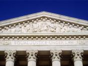 English: The inscription Equal Justice Under Law as seen on the frieze of the United States Supreme Court building