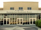 English: Joe Max Taylor Law Enforcement Center in Galveston, Texas. In the interest of efficiency and cost cutting, the Galveston County Sheriff's Department and the City of Galveston Police Department constructed a new 