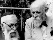 English: Martin Buber and Rabbi Binyamin in Palestine עברית: מרטין בובר ור' בנימין בארץ ישראל