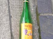 A bottle of Buckfast in the street. Buckfast's perception as being involved with street drinking, public intoxication and anti-social behaviour has caused controversy in Scotland.