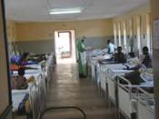 The isolation ward of Gulu Municipal Hospital, Gulu, Uganda, during an outbreak of Ebola hemorrhagic fever in October 2000