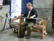 English: Waterford Crystal glass blower, Waterford Ireland