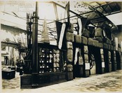 Victoria's stand at the Paris Exhibition Universal of 1867, showing bales of wool