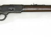 A Winchester Model 1873 lever-action rifle