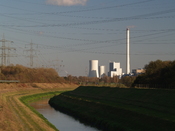 English: River Emscher in the Ruhr area near Herne and Herten