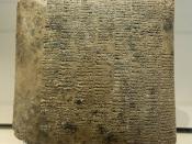 Annual balance sheet of a State-owned farm, drawn-up by the scribe responsible for artisans: detailed account of raw materials and workdays for a basketry workshop. Clay, ca. 2040 BC (Ur III).